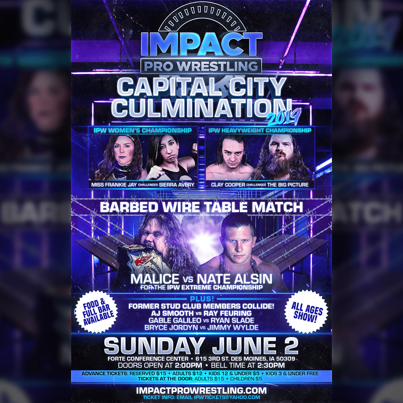 Pro Wrestling Event in Des Moines