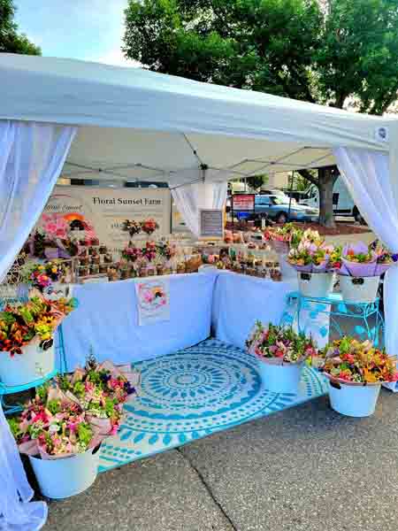 Floral Sunset Farm Booth