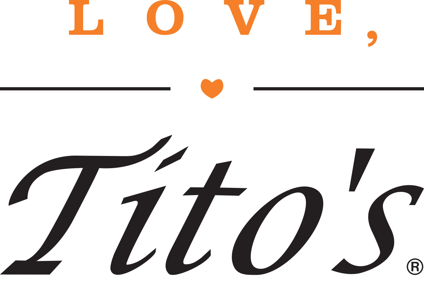 With love, Tito's logo
