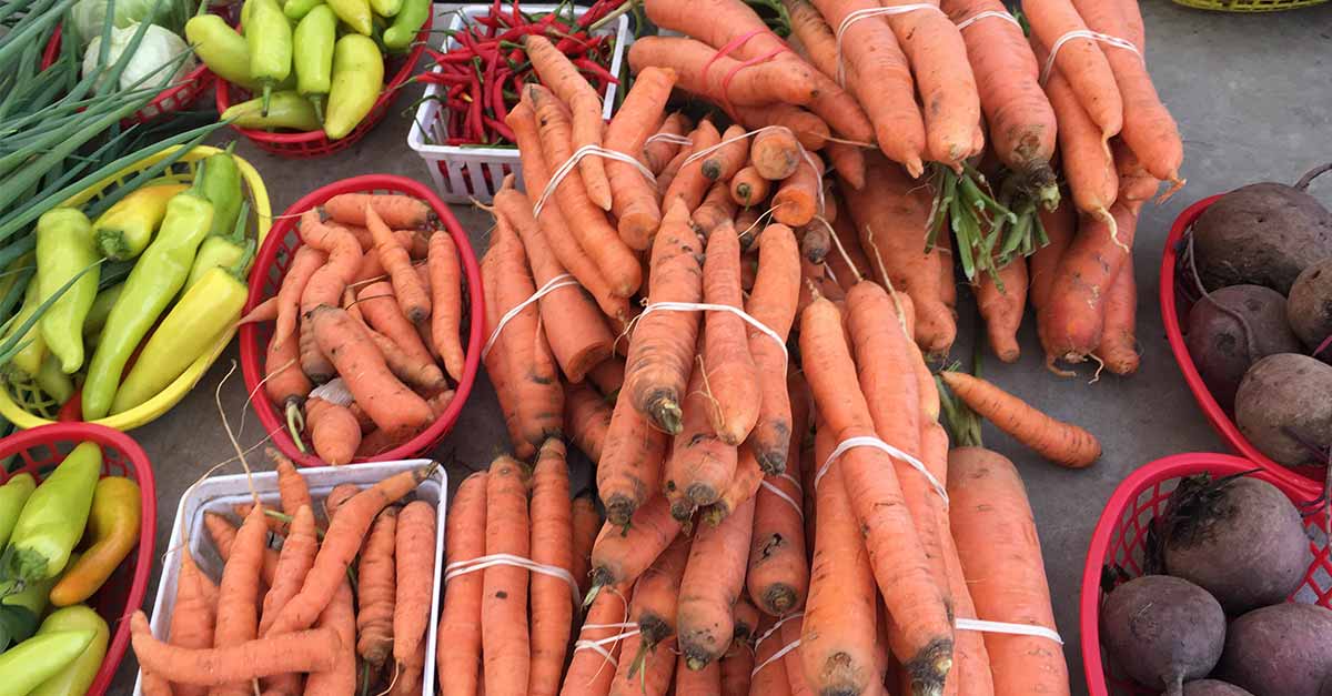 Mai Yangs carrots at the DTFM