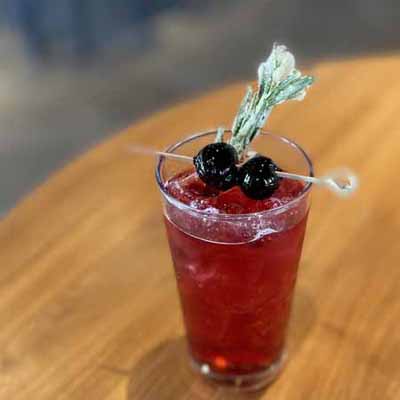 Dark Cherry Hibiscus Spritz