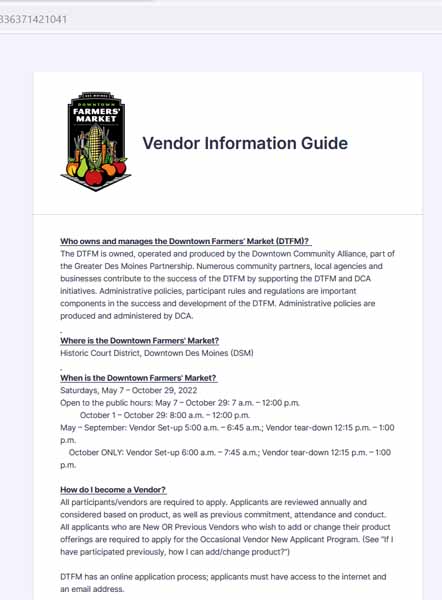 Vendor Info Guide