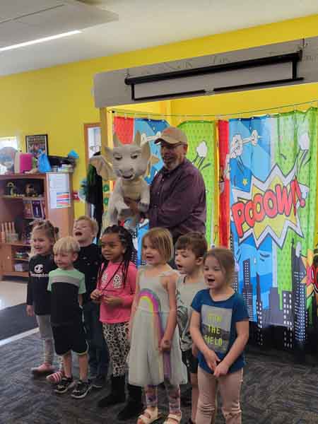 Cassis and Luka with Students