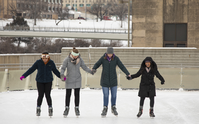 Ice Skating in Downtown Des Moines