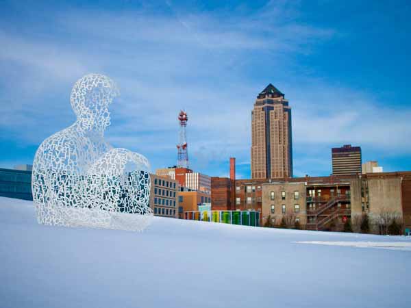 Sculpture Park in Snow