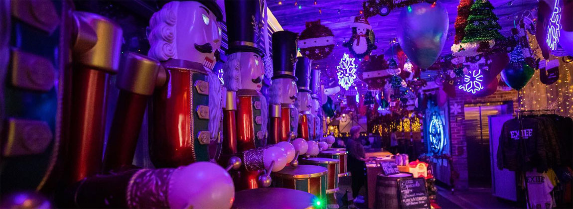 decorations at SnowGlobe Des Moines