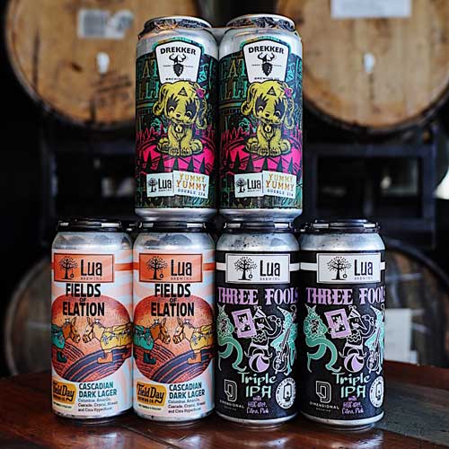 Lua Brewing cans of beer from Lua Brewing