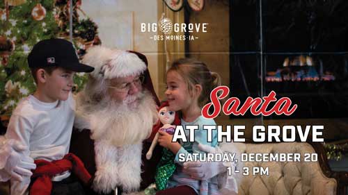 Santa at the Grove children with Santa