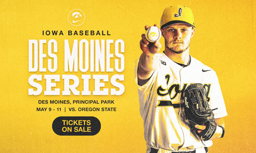 Iowa Hawkeyes Baseball baseball player and ball
