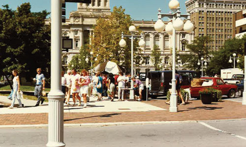 old photo people in Historic Court District
