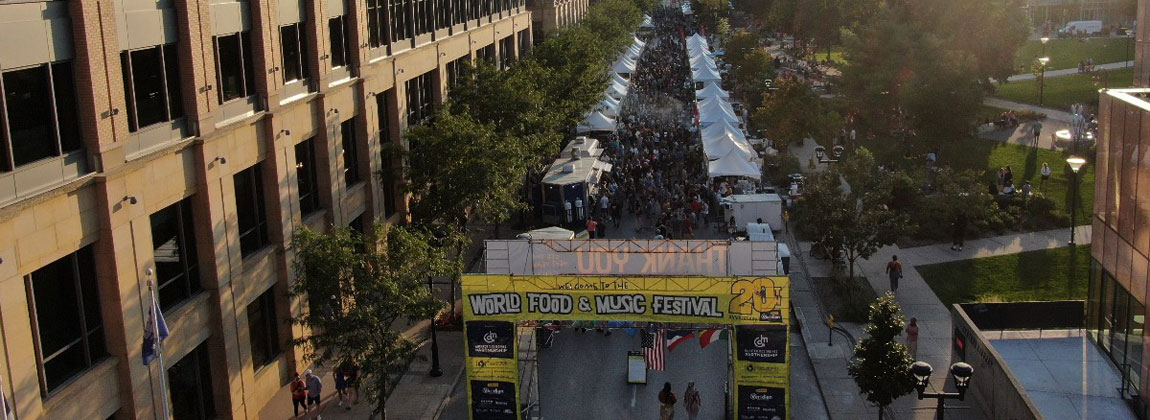 entrance and crowds at World Food & Music Festival