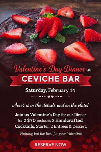 Ceviche Dinner for Valentine's Day