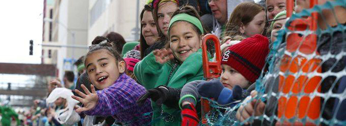 kids at St. Patrick's Day Parade