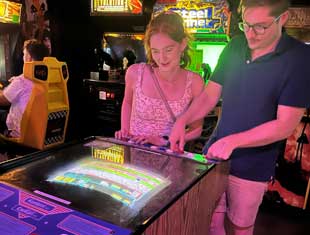 two people play a game at Up-Down