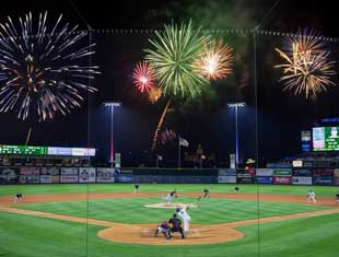 Friday night fireworks at the Iowa Cubs game