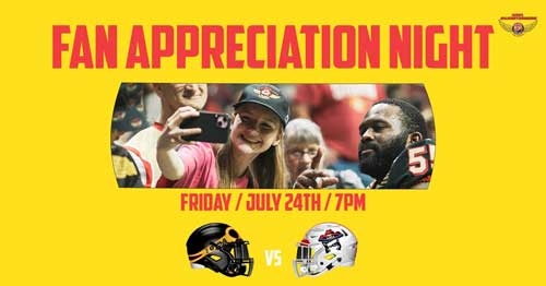 Iowa Barnstormers Fan Appreciation Night