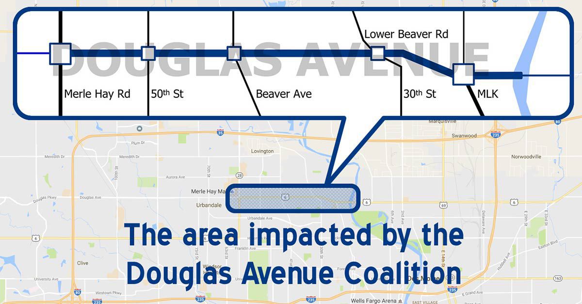 Douglas Avenue Corridor in DSM USA