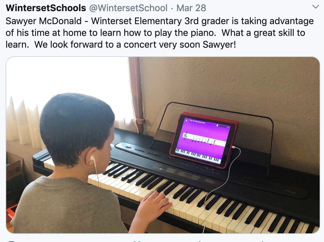 Student Playing Piano