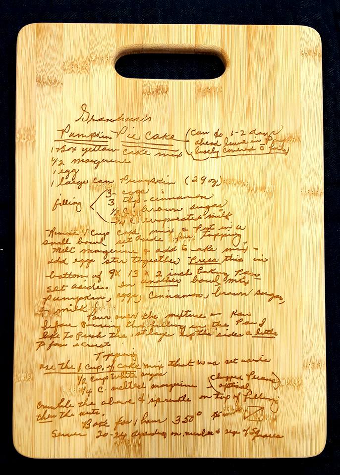Personalized Cutting Board Etching Personalized Cutting Board Etching