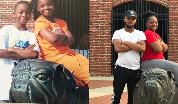 Siblings at Drake Stadium