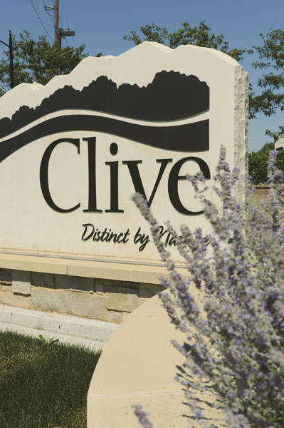 Clive, Iowa Sign