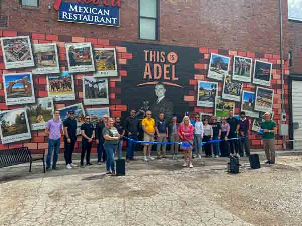 Adel Mural Ribbon Cutting Adel Mural Ribbon Cutting