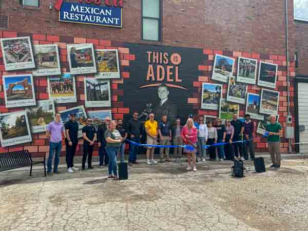 Adel Mural Ribbon Cutting