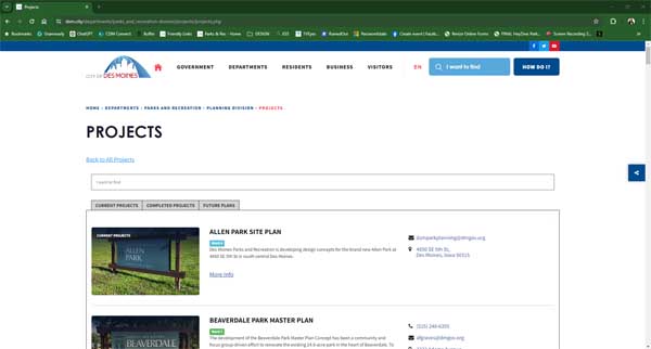 Project Webpages