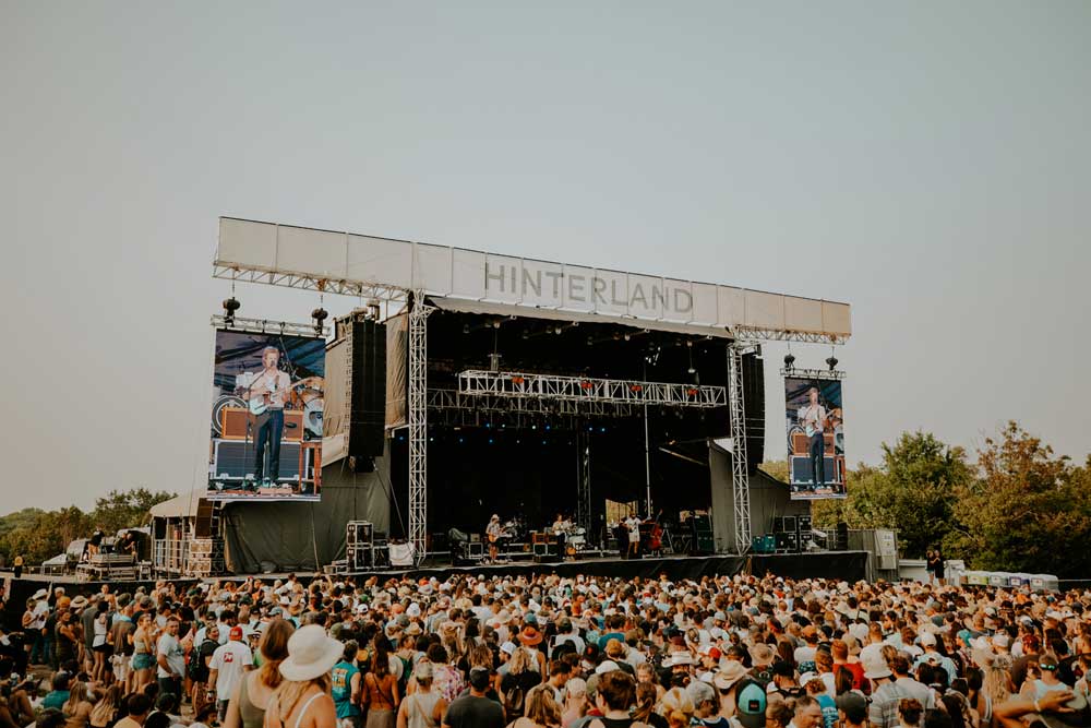 Hinterland Music Festival musicians on stage