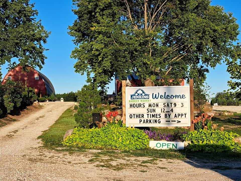 Jenkins Market garden center welcome sign