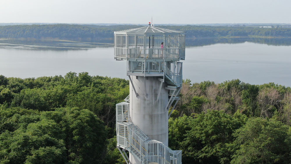 aerial view of Cordova Tower