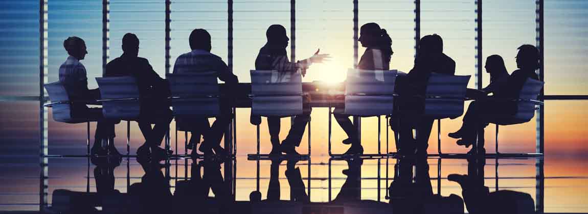 individuals at a board meeting