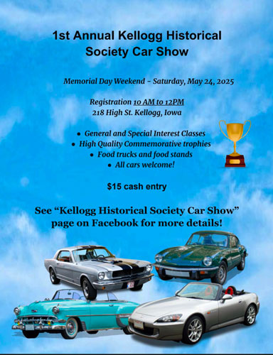 Kellogg Historical Society Car Show car show flyer