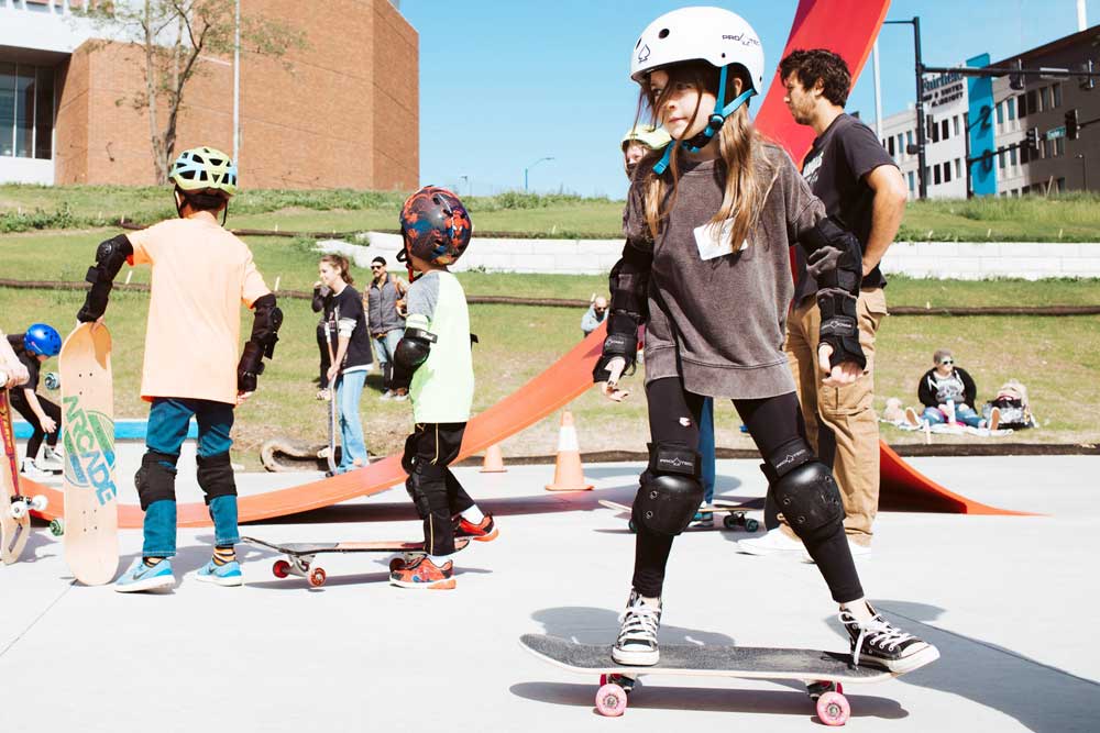 Lauridsen Skatepark child skateboarders