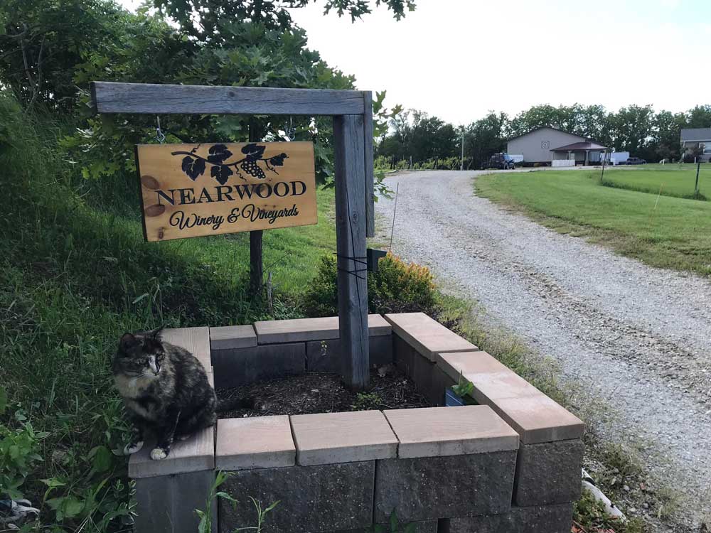 Nearwood Winery sign