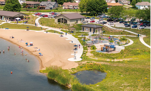 people at the beach