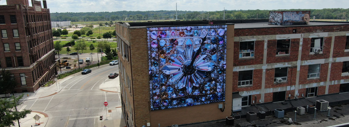 digital art on building