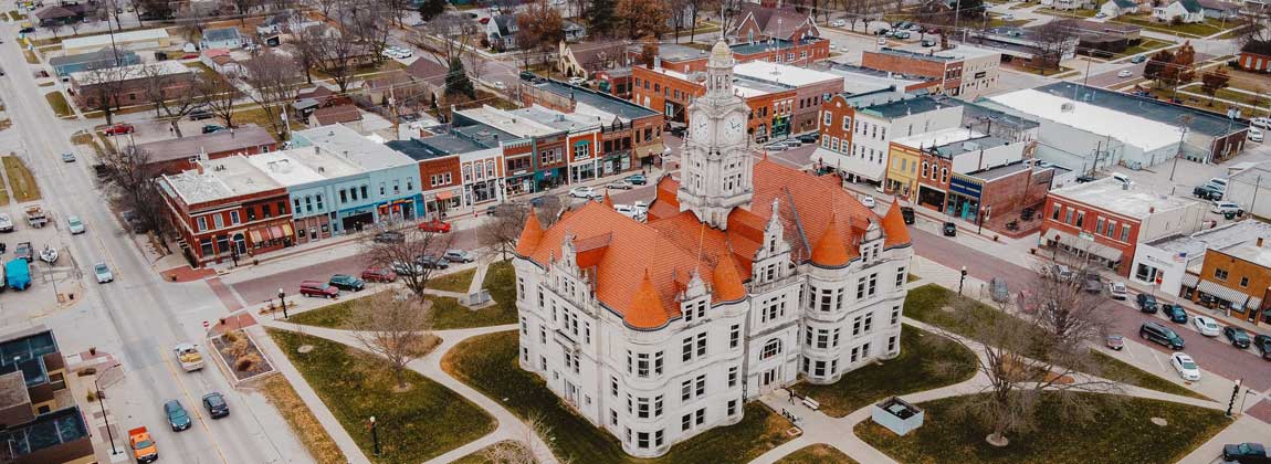aerial image of Adel, Iowa