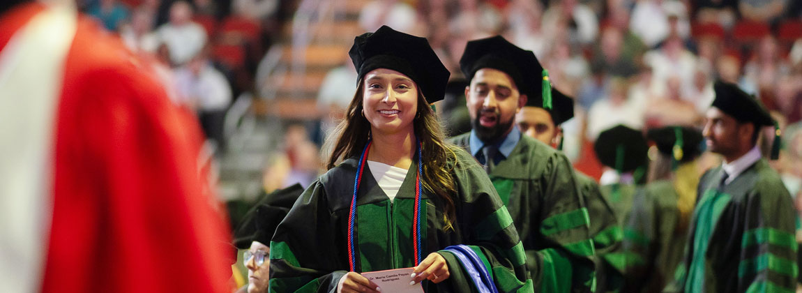 DMU student at graduation