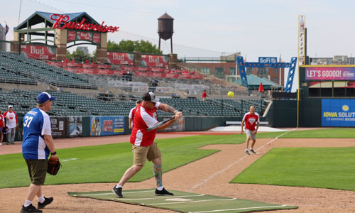 Legislative Softball Game legislative representative hits softball