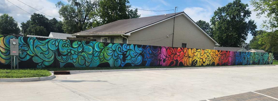 mural in Bondurant's City Park