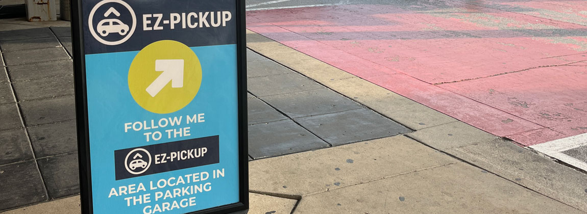 sign for the EZ-Pickup program