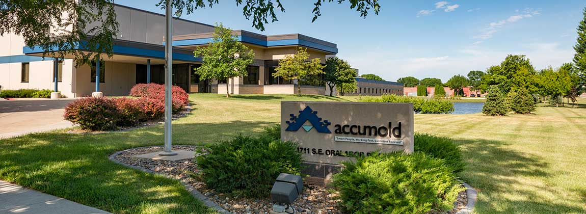 exterior of Accumold building