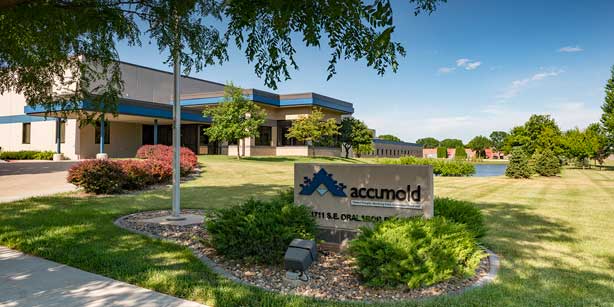 exterior of Accumold building