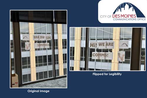 City of Des Moines signs