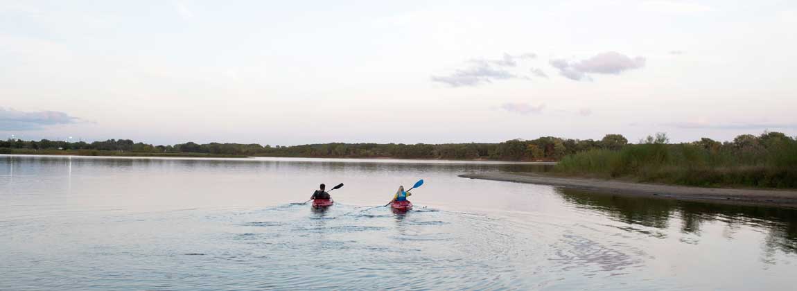 kayaks at Raccoon River Park
