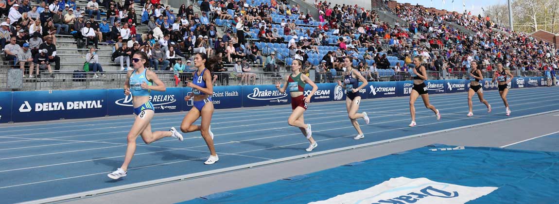 runners at the Drake Relays