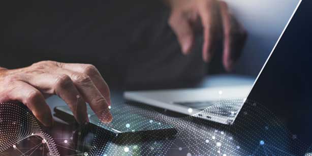 person using technology