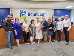 people posing during a Public Celebration at Bondurant City Hall