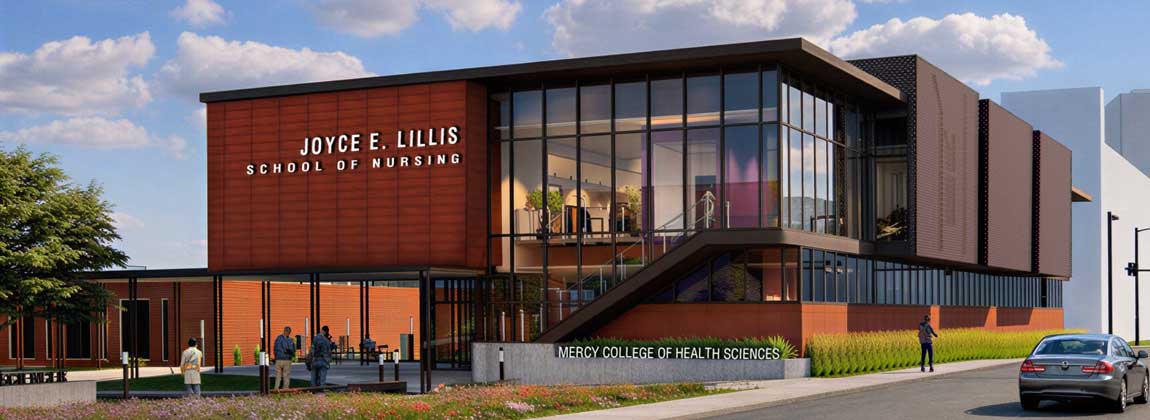 exterior of Joyce E. Lillis School of Nursing building